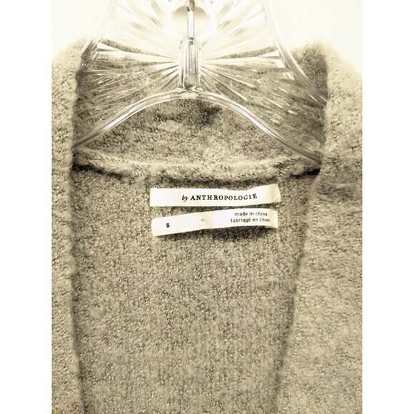 Anthropologie Rosie Zig-Zag Shimmer Gray Open Front Cardigan Women’s Small - Picture 5 of 5